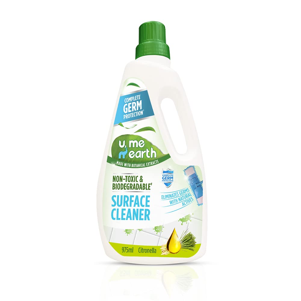 Liquid Disinfectant Floor & Surface Cleaner |Natural, Non-Toxic & Biodegradable |Effective Germ Protection for Hospitals Homes Offices, Commercial Spaces | Citronella |975 ML (Pack of 1)