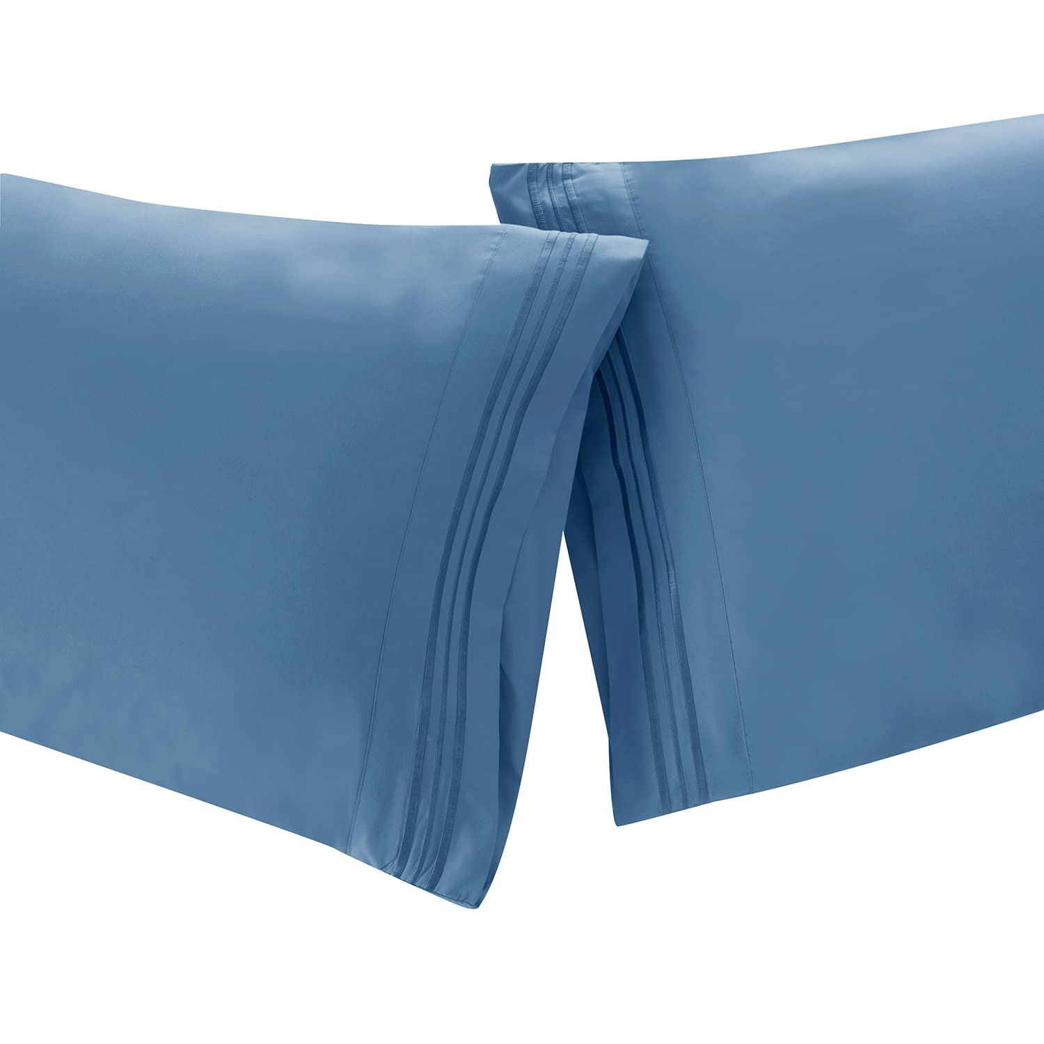 Lot de 2 taies d’oreiller Palace pur coton teint lavé 63 fils/cm² Vent du sud Lot de 2 taies d’oreiller Palace pur coton teint lavé 63 fils/cm² Vent du sud