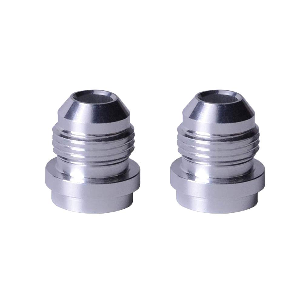 EVIL ENERGY 8AN Male Weld On Fitting Bung Hose Adapter Fuel Oil Aluminum Pack Of 2
