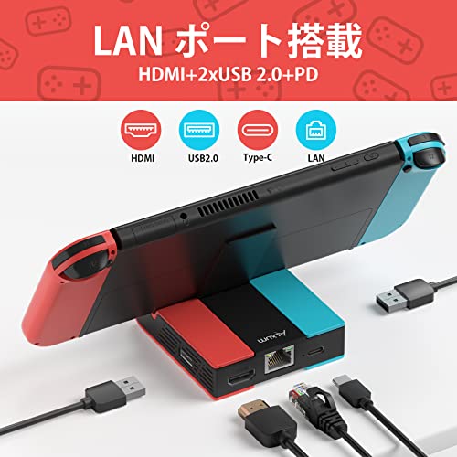 Alxum Switch ドック youtube対応 lanポート付き ミニドック の商品画像 1