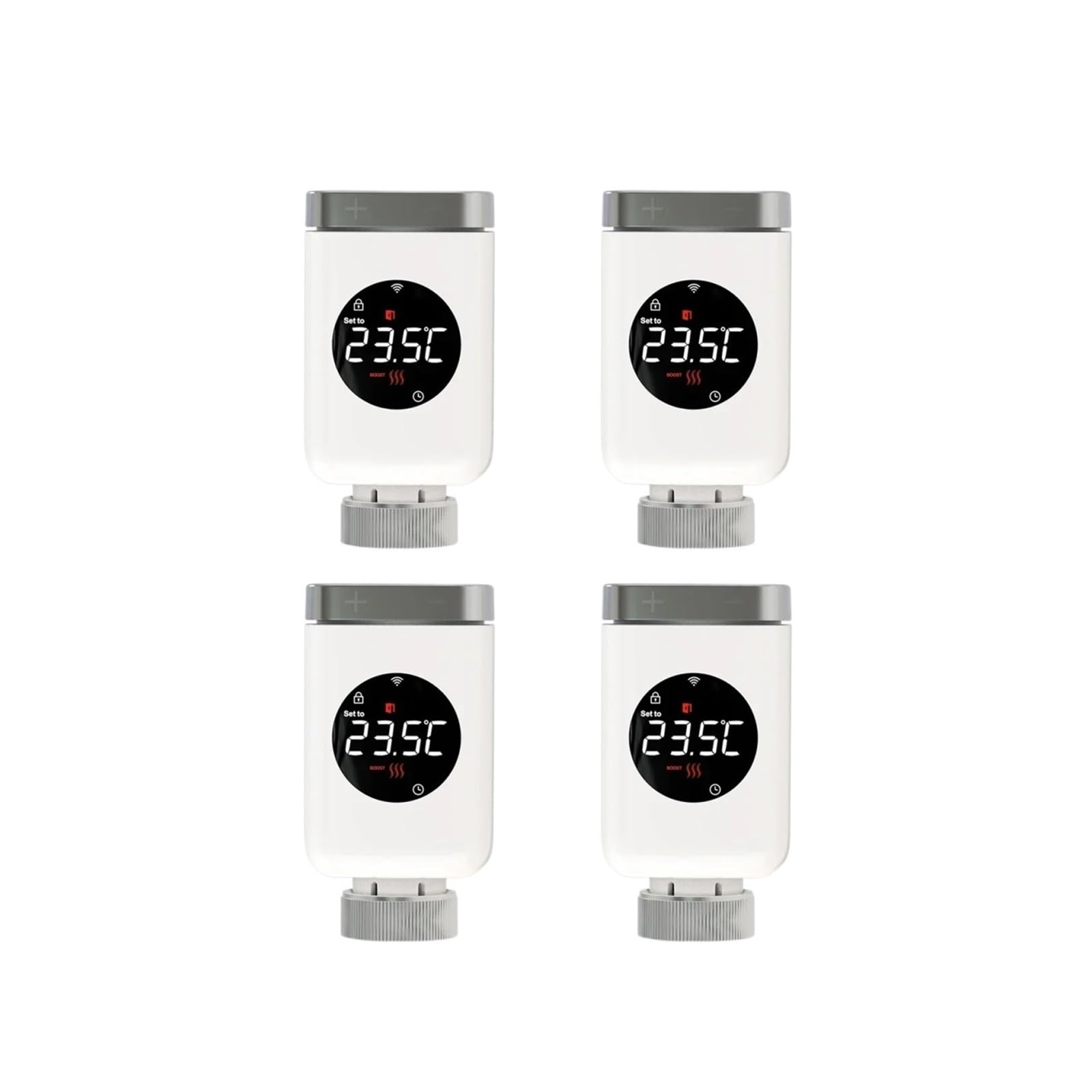 WiFi TRV Inteligentny Zawór Termostatyczny Do Grzejników Programowalny Sterownik Ogrzewania APP Zdalny Współpracuje Z OszczęDza Energię I Koszty Ogrzewania(4 PCS WIFI)