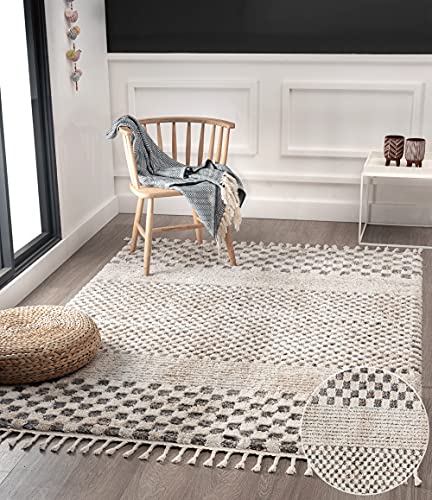 the carpet Vera - Handmade-Look, Super Weicher Wohnzimmer Teppich, 3D Effekt, Hochflor, Langflor, Skandinavisch, Multi, 160 x 230 cm