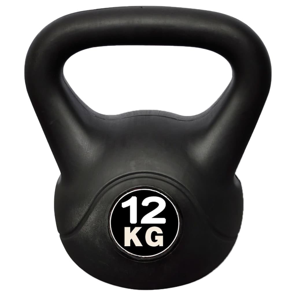 Kettlebell hantle kulowe 24 kg do treningu siłowego, fitnessu, powłoka z tworzywa sztucznego, ergonomiczne wzornictwo do domu