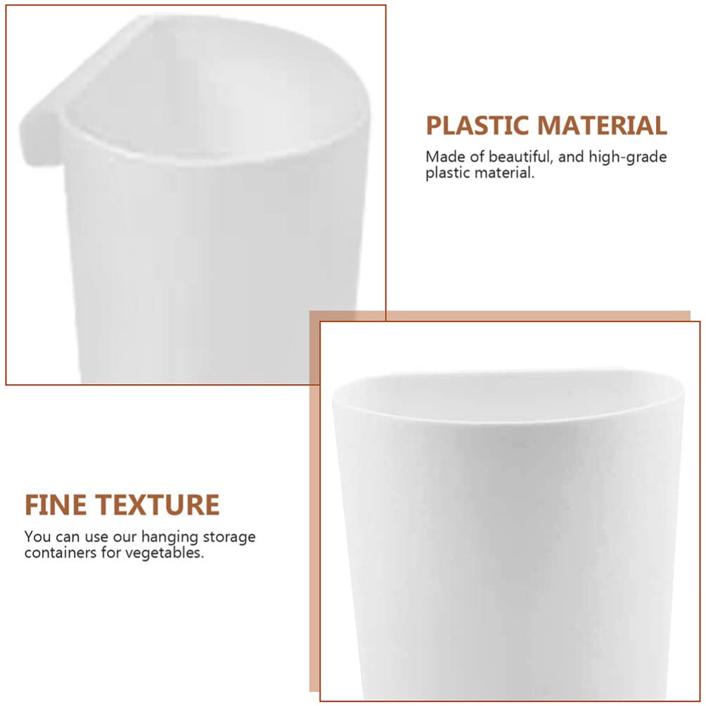HEMOTON Small Hanging Bucket 4 Pack 4.72X4.61X2.76 Inch Plastic Cart Hanging Baskets Multipurpose Storage Organizer for Trolley Kitchen Makeup Office Supplies - Image 3