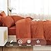 Andency King Size Comforter Set Burnt Orange - 7 Pieces Bed in a Bag King Boho Terracotta Bedding Comforter Sets, Rust Tufted Bed Set with Comforter, Sheets, Pillowcases & Shams