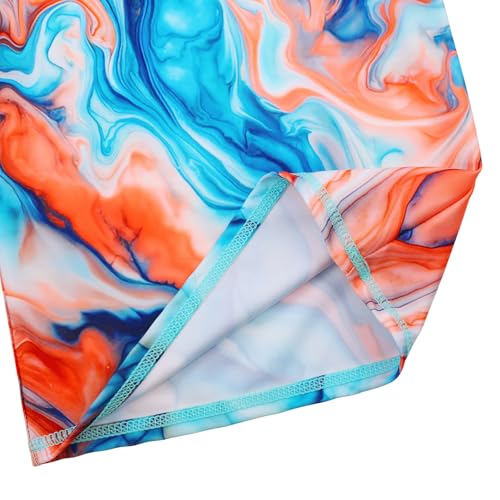 Image of Girls Two Piece Swimsuit Floral UPF 50+ Rash Guard Set Kids Beach Swimwear