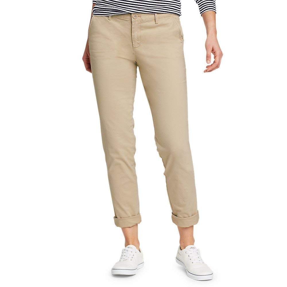 Eddie Bauer Womens Stretch Legend Wash Pants - Boyfriend Cloud 14 Tall
