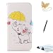 Produktbild TOUCASA Huawei P20 Lite Handyhülle,Huawei P20 Lite Hülle, Brieftasche flip case 360 Grad Karte Halterung Kartenfächer extra Dünn Klapphülle Leinwand Farbmalerei Art für Huawei P20 Lite(Baby Elefant)