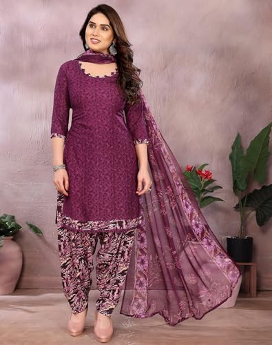 Image of Yashika Unstiched Crepe dress materials | Crepe Salwar Suit for women with dupatta | suit material for women unstitched