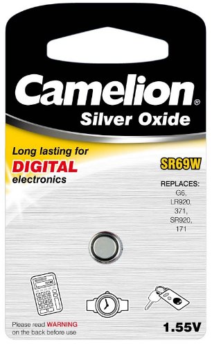 Preisvergleich Produktbild AGI Silber Oxid Knopfzelle CAMELION SR69W / G6 / 371 Original
