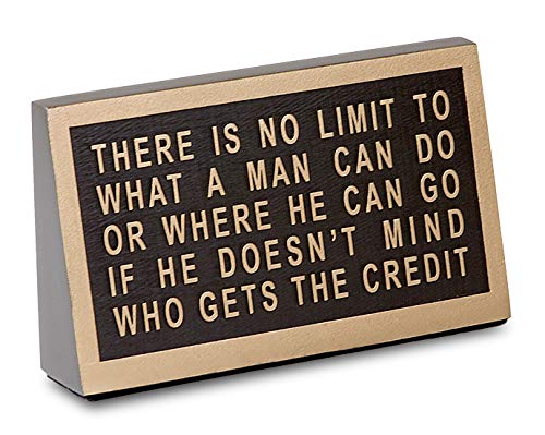 Ronald Reagan Quote Desk Plaque - 'There Is No Limit To What A Man Can Do Or Where He Can Go If He...