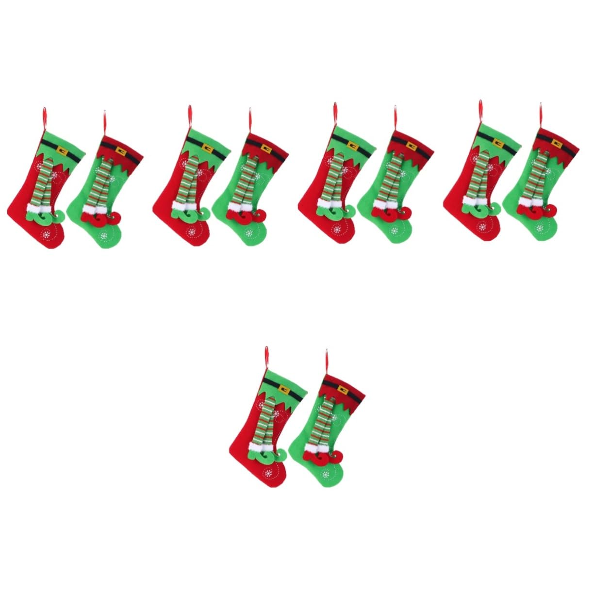 IMIKEYA 10 Stück Weihnachtsstrumpf Festival Weihnachtsstrumpf Weihnachtssüßigkeitsbeutel Weihnachtsbaum Hängende Socke Weihnachtsgeschenktüten Weihnachtsbaumanhänger