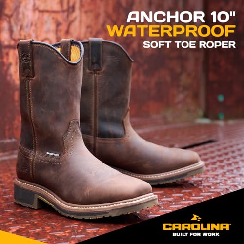 Carolina Anchor 10" Soft Toe Waterproof Men's Work Boot - Durable, Comfortable, Slip-Resistant, All-Weather Footwear2