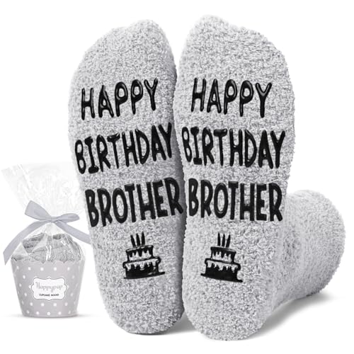 HAPPYPOP-Fuzzy-Birthday-Gifts-For-Him-Birthday-Gifts-For-Dad-Uncle-Brother-Husband-Grandson-Grey-Father-Socks