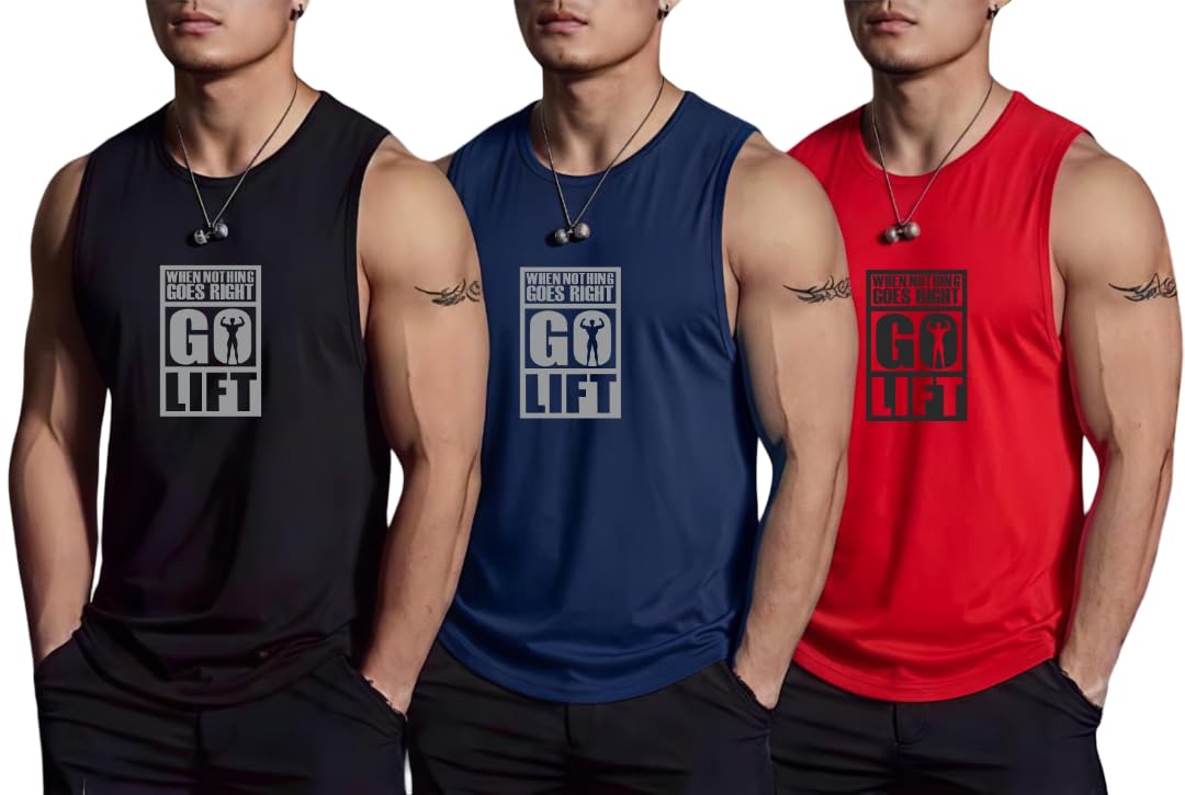 furrr Furr Mens Polyester Gym Vest Regular Fit Sleeveless Tank Top Workout Running Training Sando Undershirt Athletic Wear Round Neck Lightweight Quick Dry Summer Activewear Pack Black Grey-picture-11