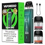 Vaporesso Xros Pro Pod Vape Kit [Green] - Available in 9 Colours - 1200mAh Battery, 2A Fast Charging (35 Min), 30W Output, First Super Pulse Pod - Works with all XROS Pods - No Nicotine (Green)