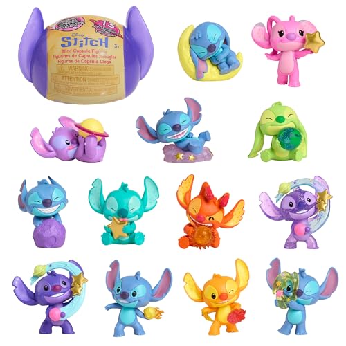 Just Play Disney Stitch Outta This World Sammelkapsel mit Mini-Figur, 5 cm Figur, Überraschungsbox, Spielzeug für Fans, Mädchen, Jungen ab 3 Jahren