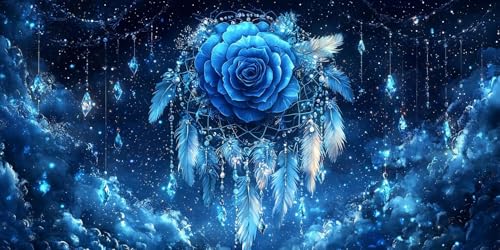 5D diamond painting réseau de pêche aux roses kit d'art diamant 90x180cm