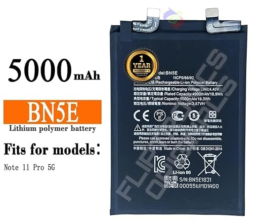 Image of BN5E Battery for Redmi Note 11 Pro 5G / Poco X4 Pro 5G Battery with 1 Year Warranty** (DD6)