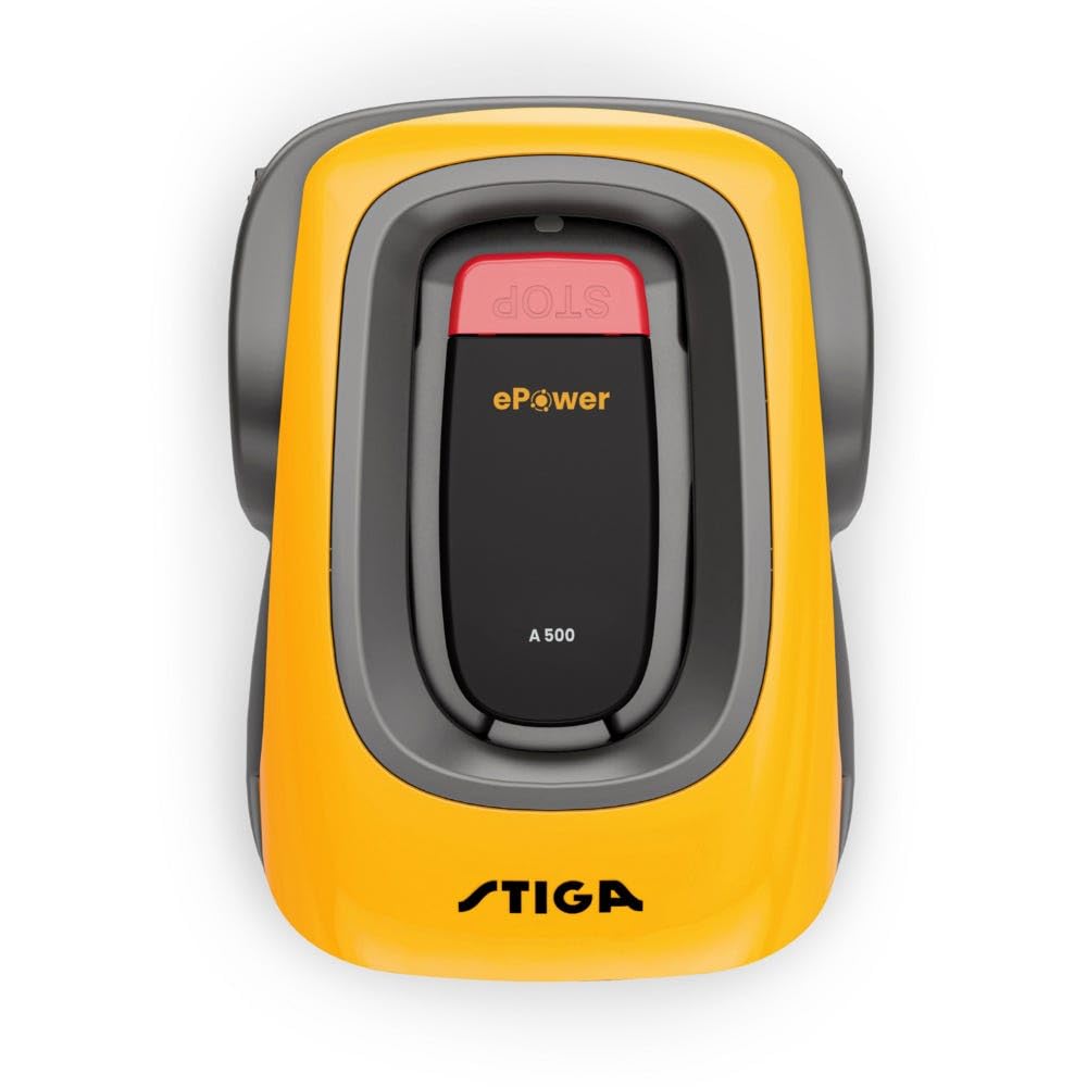 STIGA A 500 robot cortacésped autónomo – sin cable de límite (hasta 700 m²), control de aplicación, 45% de pendiente, 3 zonas, navegación GPS RTK, 4G, sin antenas, hasta 5 años de garantía