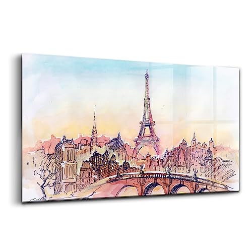 Verre d'art pour l'intérieur Wallfluent de Paris, tableau haut de gamme