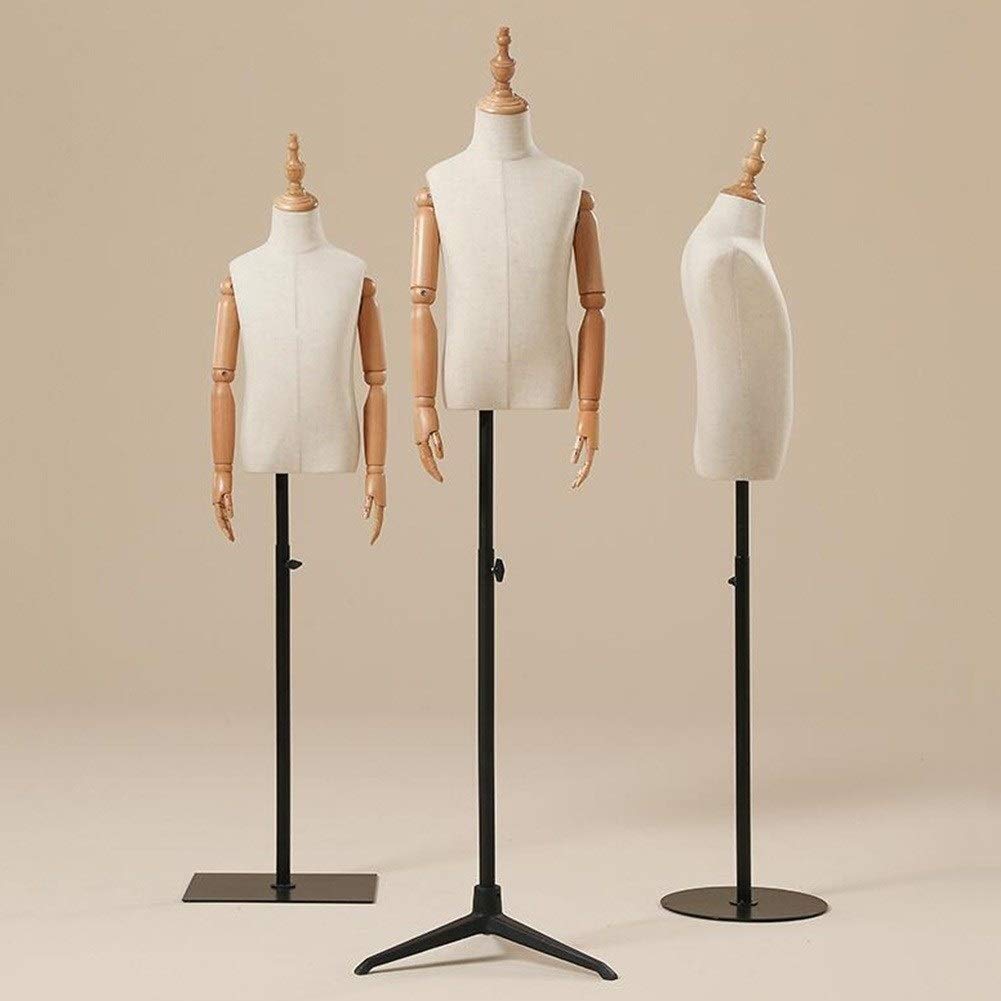 Schaufensterpuppen, Kindertorso, Körper, Bekleidungsgeschäft, Herren- Und Damenbekleidung, Modell-Displayständer, Weißer Runder Sockel, 4 Stück, Bx,B-Small