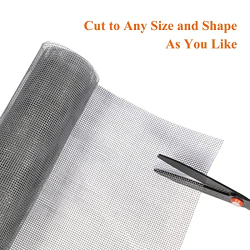 Magzo Window Screen Replacement, 59"W X 106"L X 1/64"T, Durable Fireproof Material Friendly For Pets, Diy Adjustable Screen For Windows&Doors Fits Any Smaller Size (Gray) #TOP4