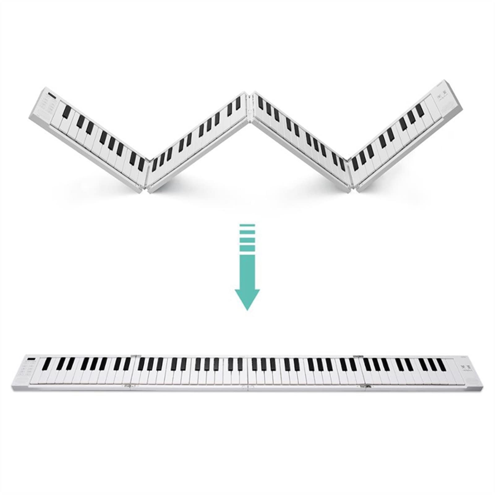 TSTS Pianoforte elettronico Pieghevole 88 Key Pieghevole Pianoforte per Pianoforte Digitale Pianoforte Elettronico Pianoforte Elettronico Pianoforte con Pedale Sustain Midi Tastiera