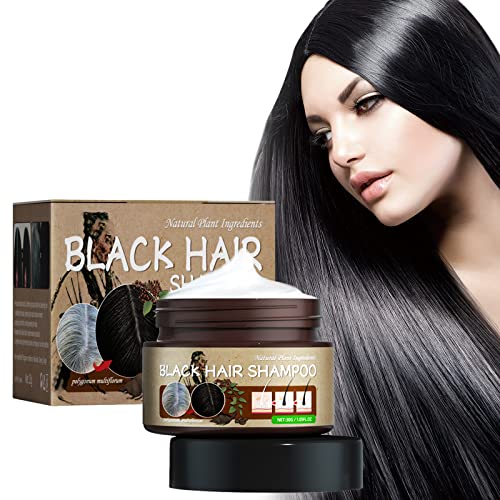 Champú para Cabello Negro Cabellos Blancos Reparadores de Cabellos Negros Champú para el Cuidado del Cabello Ingrediente Herbal de Extracto de Polygonum para Cubrir el Pelo Blanco