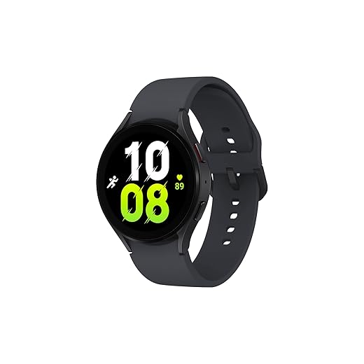 Samsung Galaxy Watch5 Smartwatch, gezondheidsbewaking, sporthorloge, lange batterijduur, Bluetooth, 44 mm, grafiet, 1 jaar garantie [Amazon uitgesloten] - Franse versie
