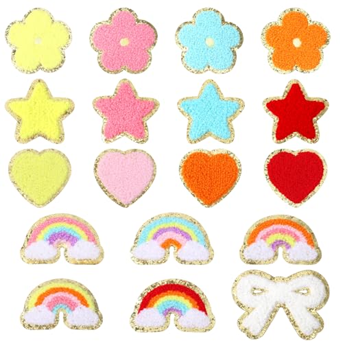 18 Pcs Colorful Iron On Sticker Patches