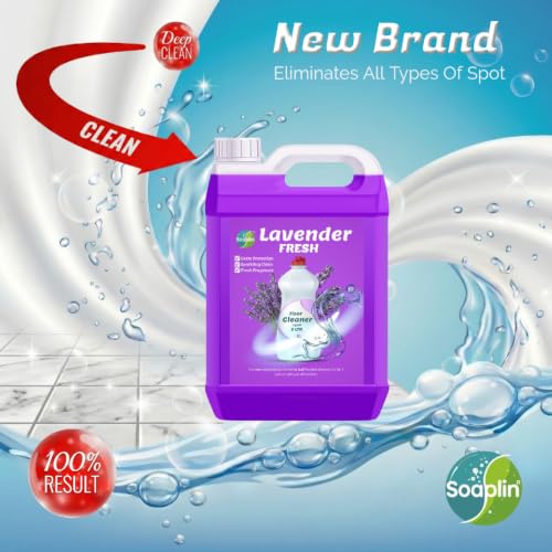 Image of Fresh Floor Cleaner Liquid Litre - Powerful Germ Protection, Sparkling Clean Floors, Long-Lasting Rose Fragrance, Safe for All Floor Types, Economical (Pack of 1, lavende)