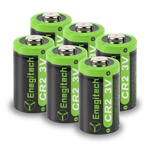Enegitech CR2 3V Lithium Battery 800mAh 6 Pack with PTC Protection DL-CR2 for Laser Boresighter Laser Pointer Golf Rangefinder Funifilm Instax Mini55 Baby Monitor Flashlight(Non-Rechargeable)