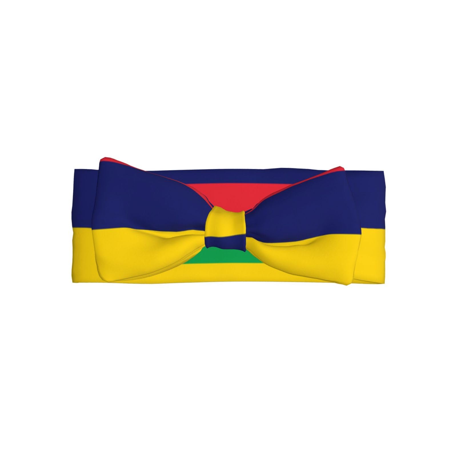 Delicate Flag of Mauritius Print Baby Bow Headband â€“ Headband for Newborns & Infants with Full Moon Gift Appeal