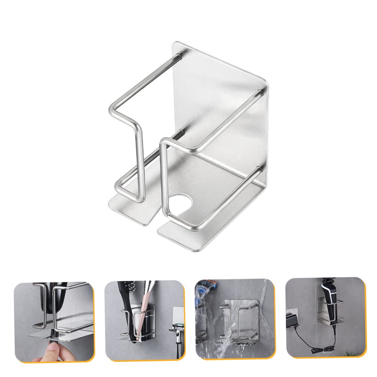 MUSISALY High-end Material Electric Razor Holder Adhesive Shaver Hanger Holder Shower Wall Storage Rack