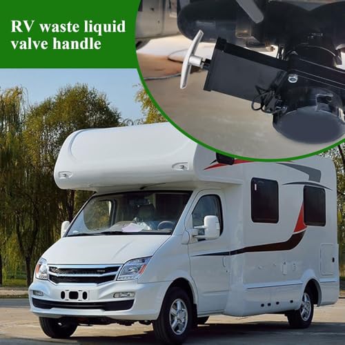 Image of 2PCS RV Waste Water Valve Handles, Water Tank Handles Replacement, RV Sewer Dump Valve Plastic Handle, RV Camper Waste Valve Handle Compatible with 1 1 /2 inch and 3 inch Gate Valves (Silver)