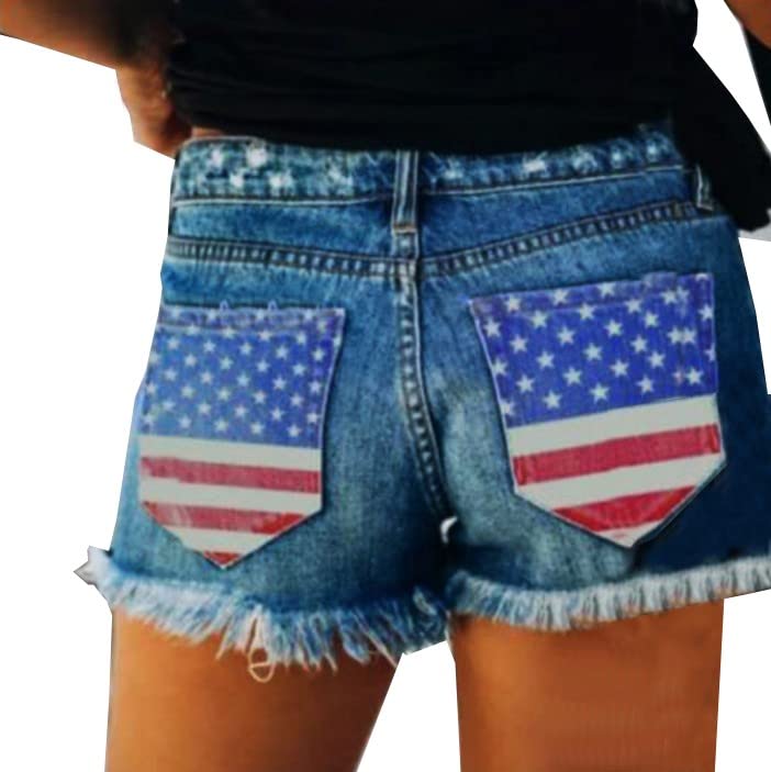 Jean Femme Taille Haute - Jean Adolescent Filles Stretch Sport Jean Oversize Coupe Droite Mini Short en Jean Short en Jean Tendance - Image 3