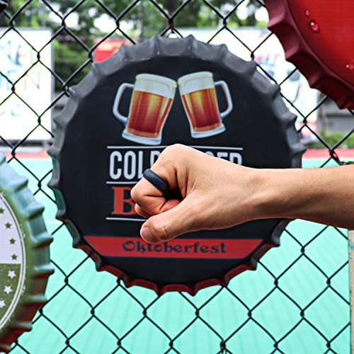 Forthee Silicone Wedding Ring For Men, Breathable Airflow Inner Curve, Mens' Rubber Wedding Engagement Bands For Crossfit Workout, Size 8 #TOP2