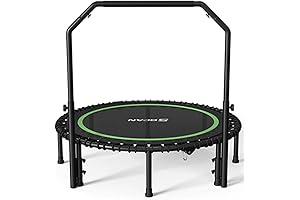 BCAN Foldable Mini Trampoline : Quiet, Stable Exercise Rebounder