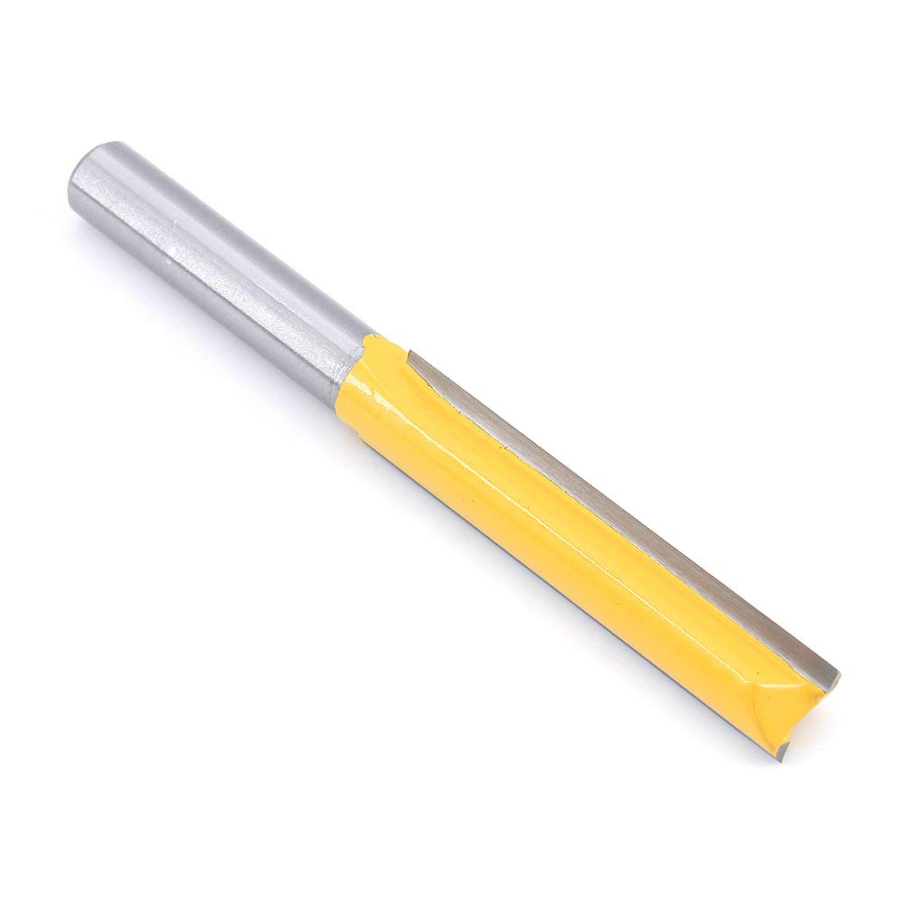 2Pcs 8 mm vástago Hoja extra largo recto Fresa Bit Madera Edición Cutter Set, Brocas rectas de flauta doble, fresas rectas, fresa para trabajar la madera