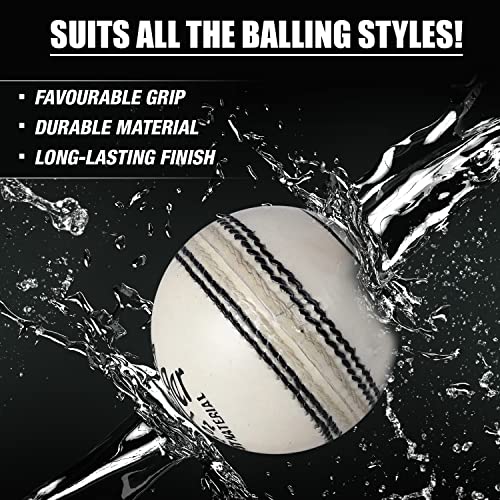 Image of Vicky Challenger White Cricket Ball Constructed with Alumtanned Large Thick Leather Suits Every Balling Style Ideal for Professional Use- 4 Pcs (Pack of 1)