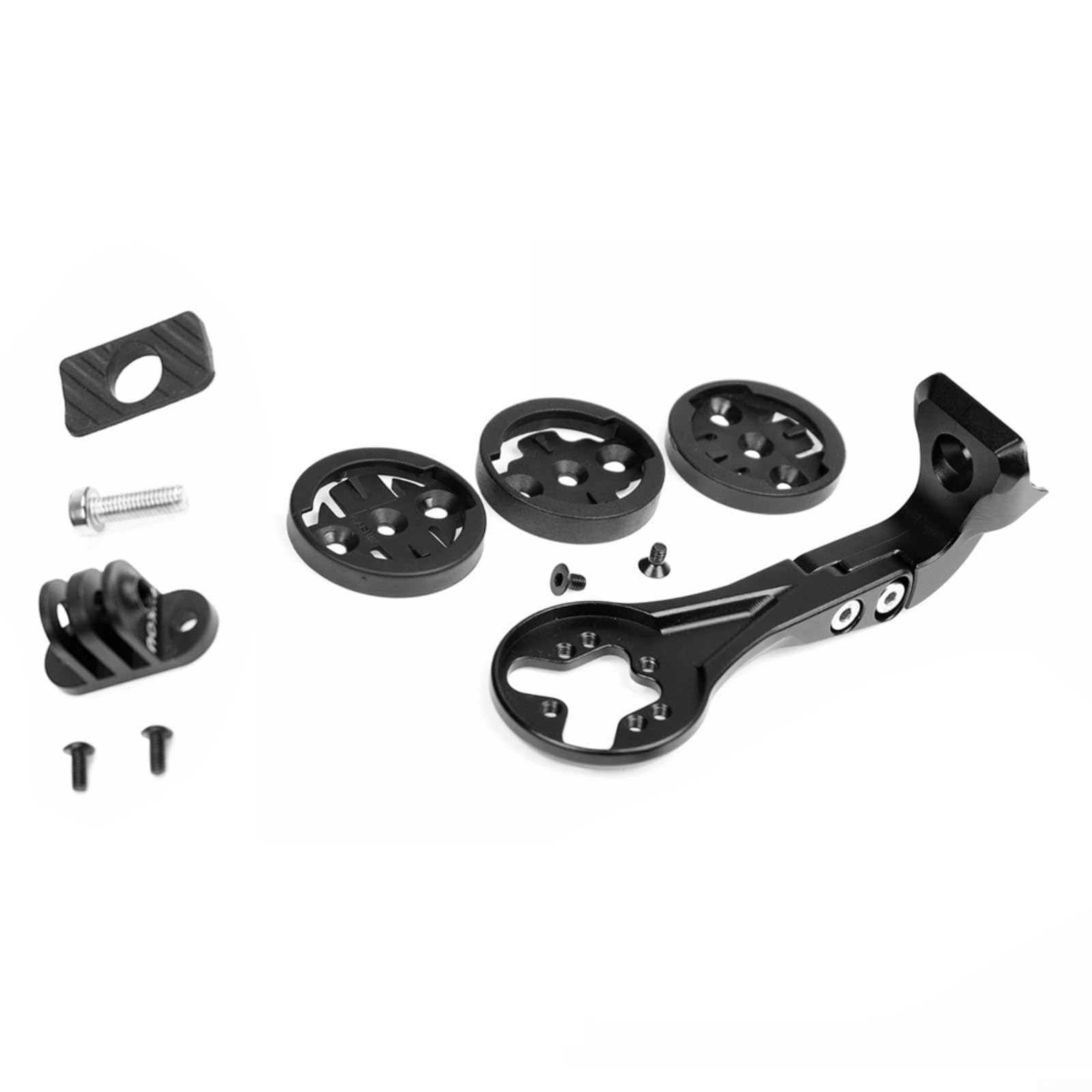 Supporto per computer da bici per Garmin GPS compatibile con TREK MADONE per SLR 7 9, per WAHOO, per BRYTON, staffa per manubrio bicicletta in ABS nero (lungo)