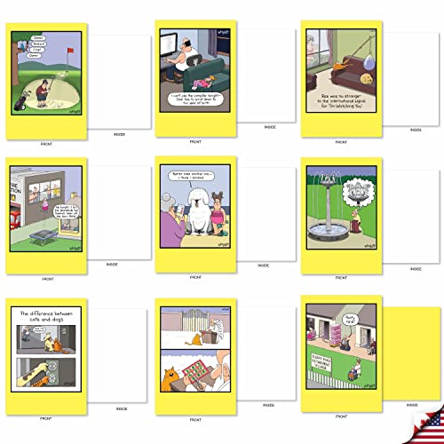 Nobleworks - 36 Assorted Bulk Box Set Funny Blank Greeting Cards With Envelopes, Mixed Humor Variety Pack - Friendship For Men, Women (36 Designs, 1 Each) - Whyatt's Blank Wishes Ac9378Ocb-B1X36 #TOP4