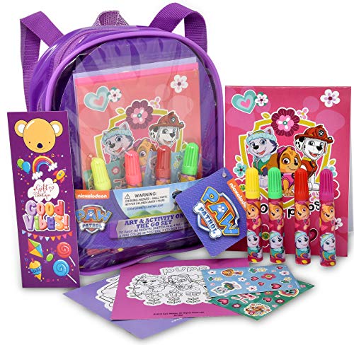 Paw Patrol Coloring and Activity Book Set, Includes Markers, Stickers, Gift Boutique Bookmark, Mess Free Crafts Color Kit, for Toddlers, Girls and Kids