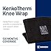 Nikken KenkoTherm - Knee Wrap Large 1834 - Black Stretch Support with Ceramic Reflective Fibers for Running, Weightlifting, Basketball - Men and Women