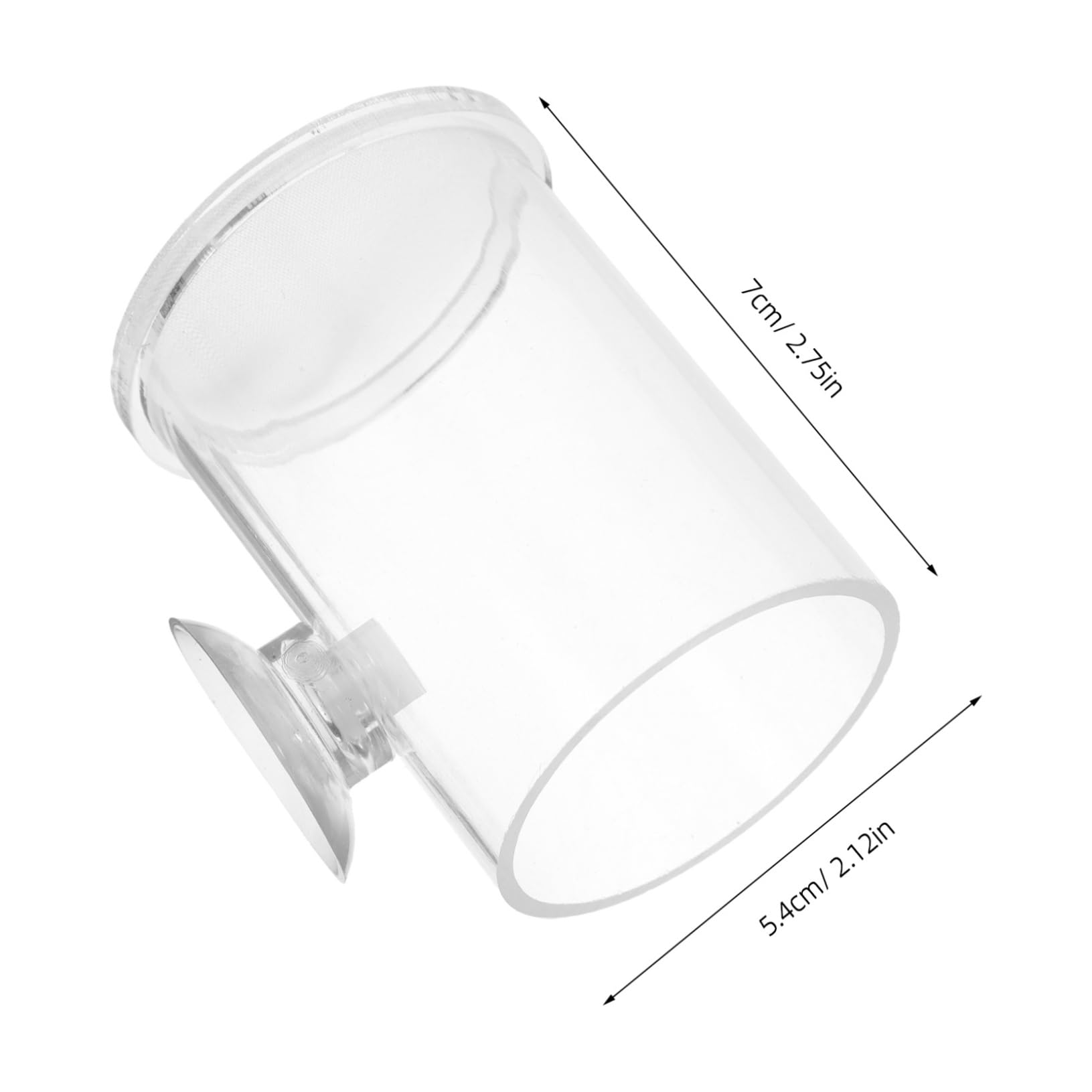 GALPADA Acrylic Transparent Fish Feeding Ring with Suction Cup Semiautomatic Aquarium Feeder for Fish and Turtles Controlled Feeding for Home Office and Hotel Aquariums