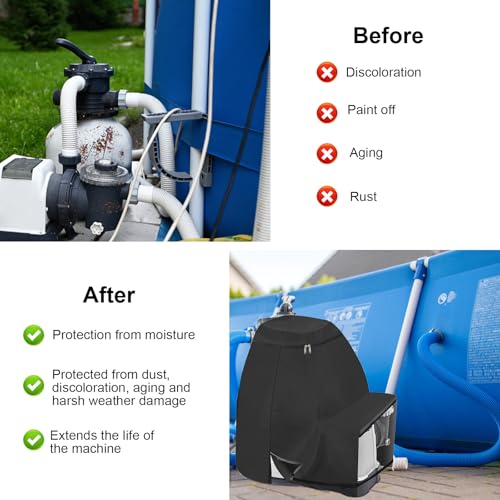 Pool Pump Cover, Pump House for Pool Pump, Pool Pump Cover, Sand Filter System Cover, Pool Pump House, Pool Pump Cover (14-16 Inches) - Image 4