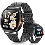 GLPYR Smart Watches for Women, 1.72' Smart Watch for Android Phones with Heart Rate/Sleep Monitor, 100+ Sports Modes, IP68 Waterproof, Fitness Watch with Free APP Compatible Android iOS (Black)