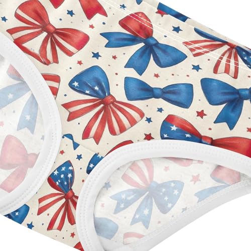 Joisal Personalized Toddlers Underwear Floral 2t Cotton Girl Panties Cute Red Blue America Bowknots Stars Briefs Undies Kids4