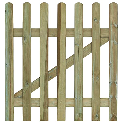FAHD Traders 3x3Ft Wooden Garden Gate – Round Top Picket Fence Gate | FSC Certified, Pressure Treated Timber | Weather & Rot Resistant | Ideal for Garden Entrances & Farmhouses